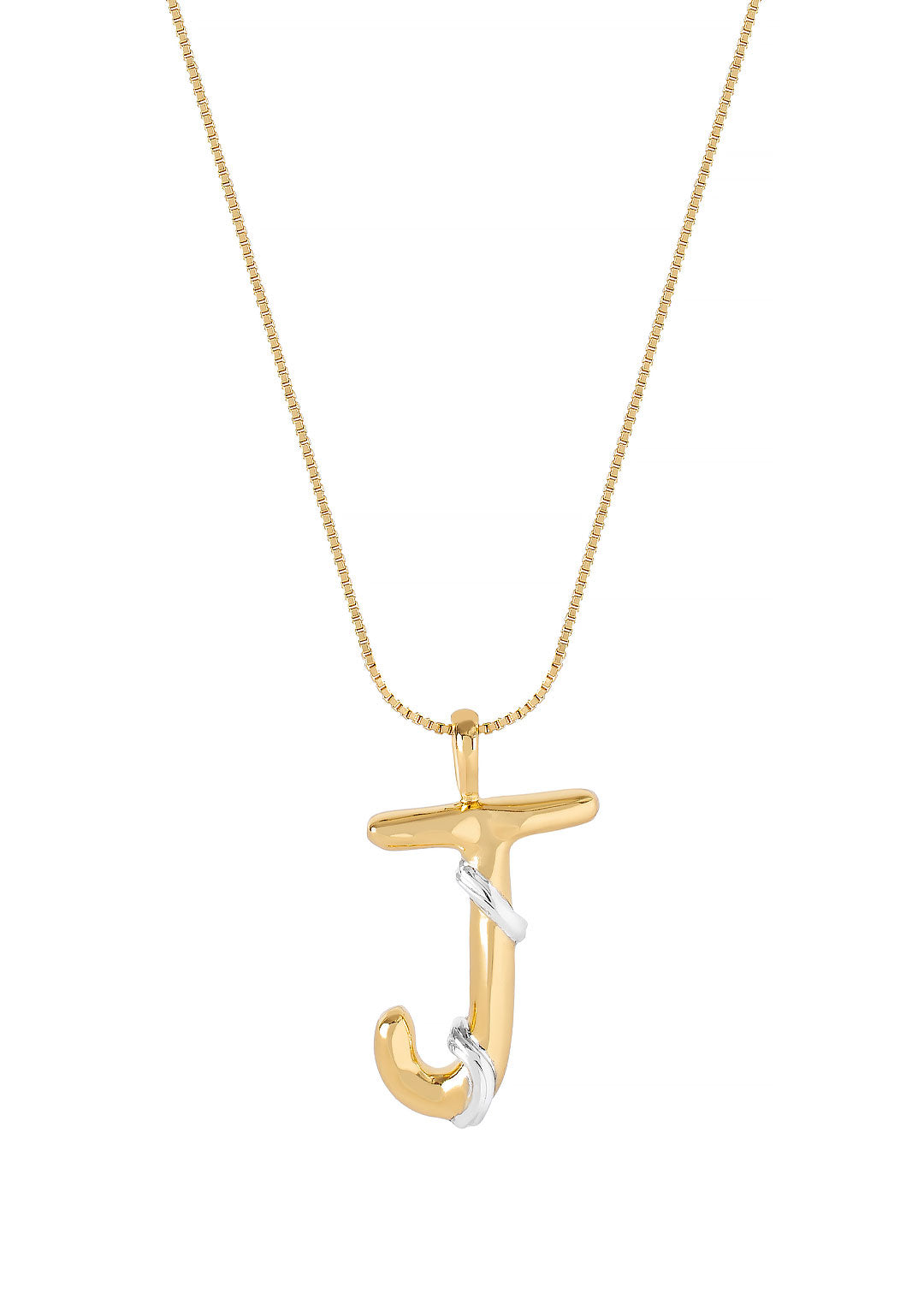 J Pause Initial Necklace