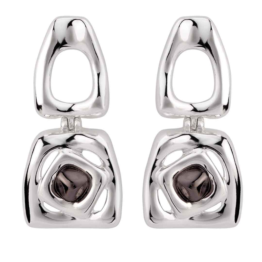 Brinco Grande Bicolor Quadrado Revolução