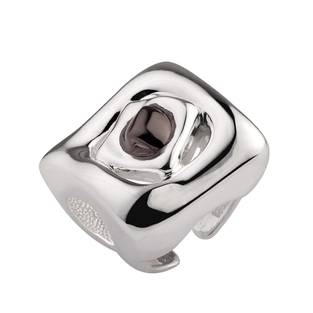 Anel Grande Bicolor Quadrado Revolução