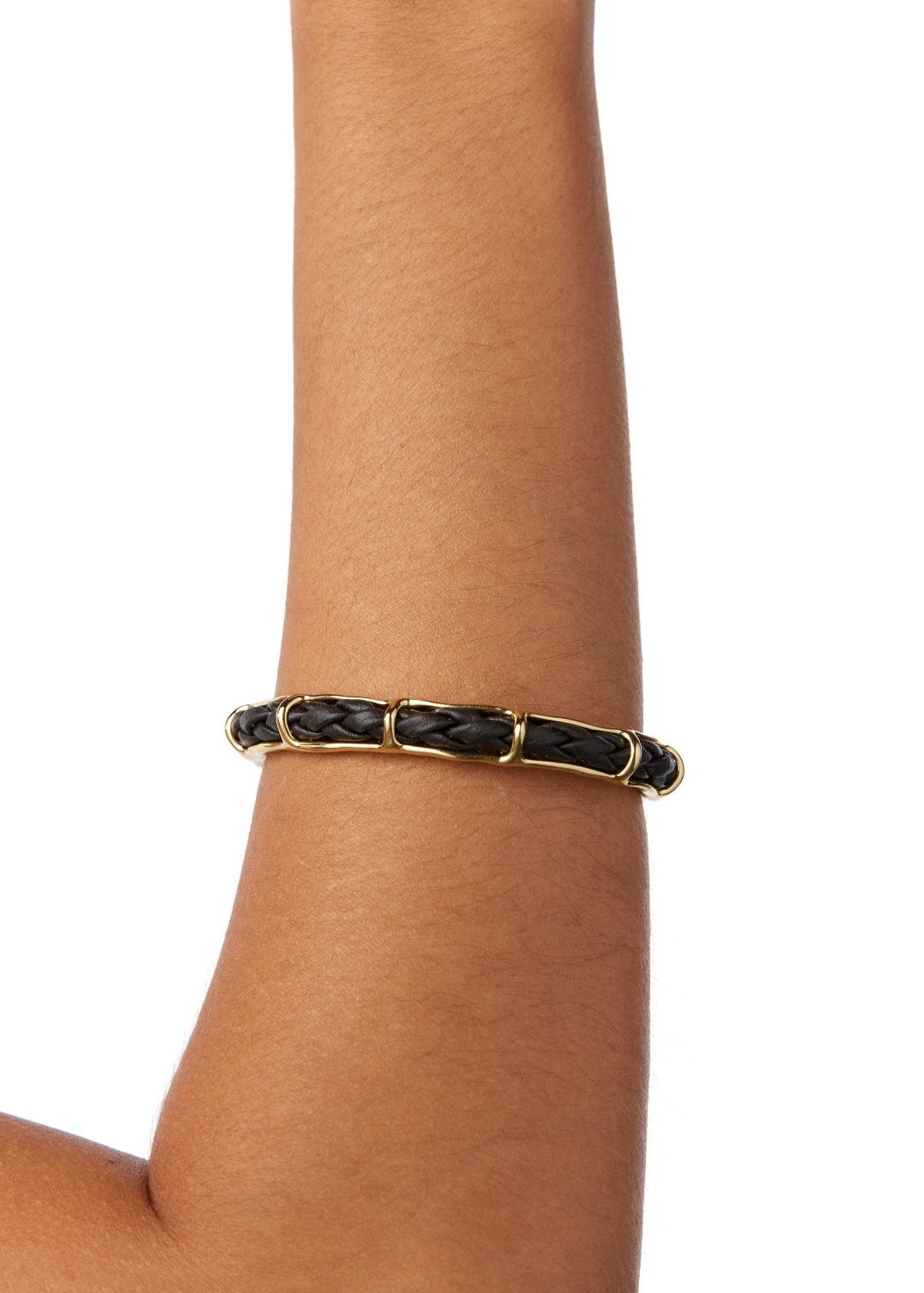 Bracelete Couro Café Estela