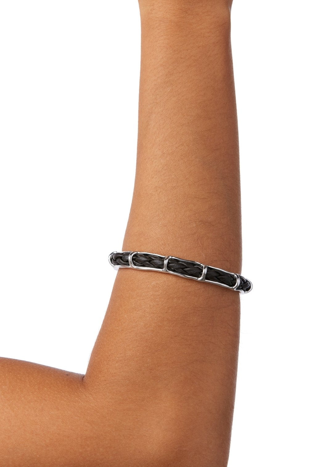 Bracelete Couro Café Estela