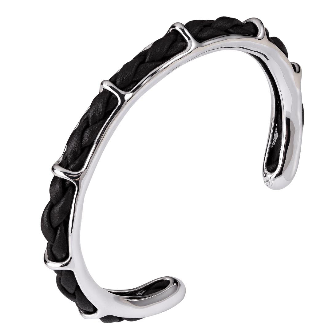 Bracelete Couro Café Estela