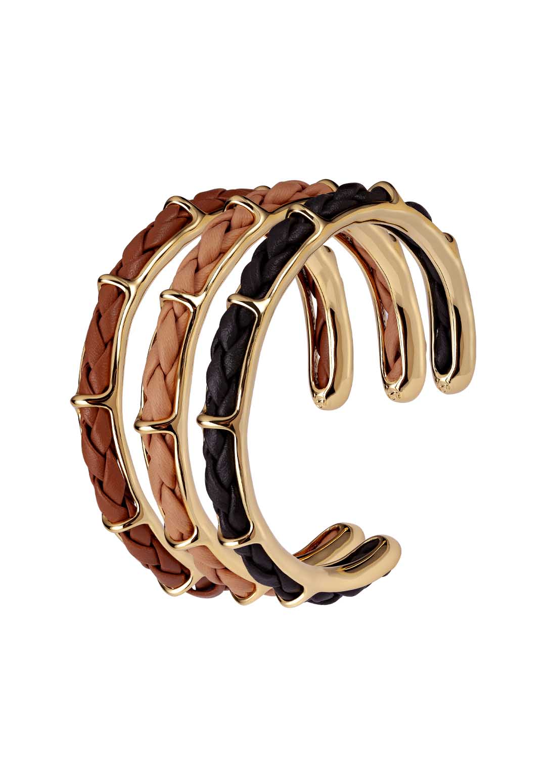 Bracelete Couro Café Estela