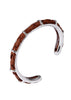 Bracelete Couro Marrom Estela