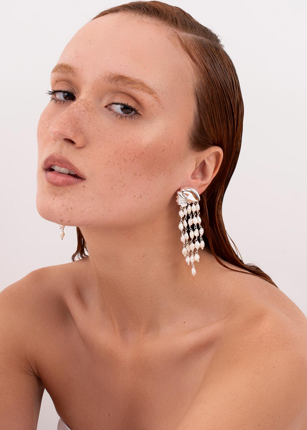 Brinco Cascata Pérola Mergulho