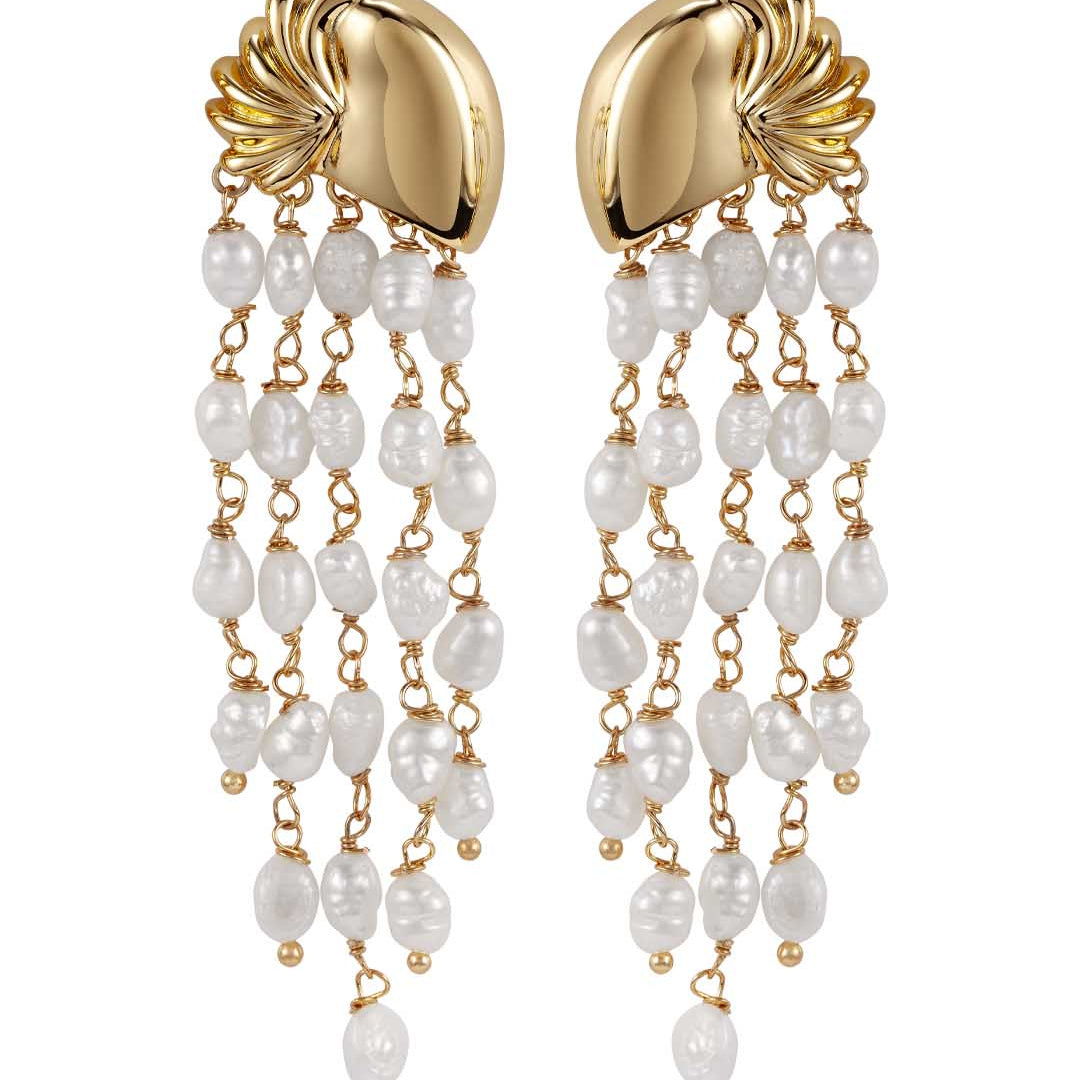 Brinco Cascata Pérola Mergulho