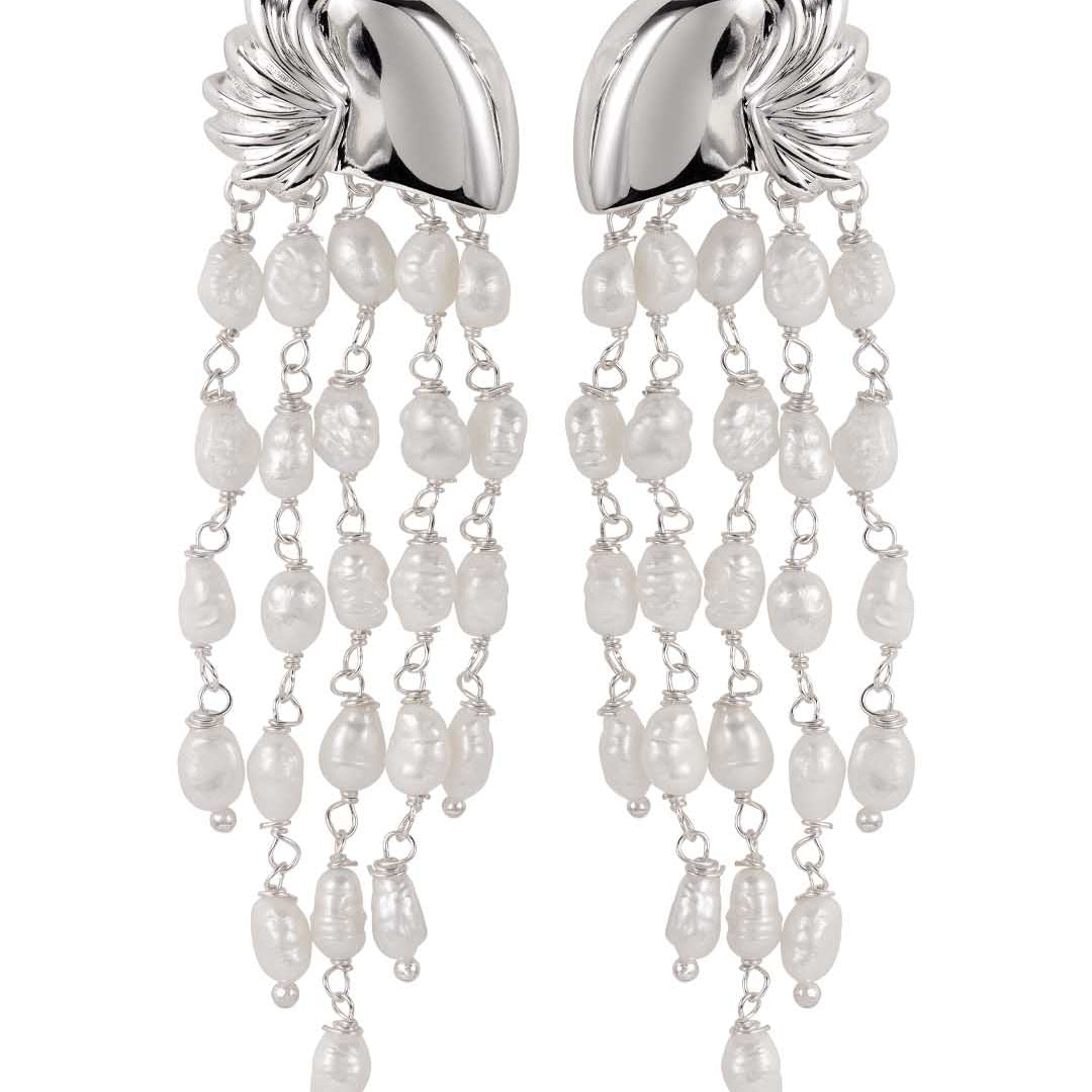 Brinco Cascata Pérola Mergulho