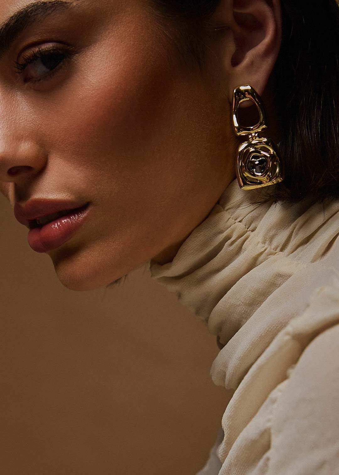 Brinco Grande Bicolor Quadrado Revolução