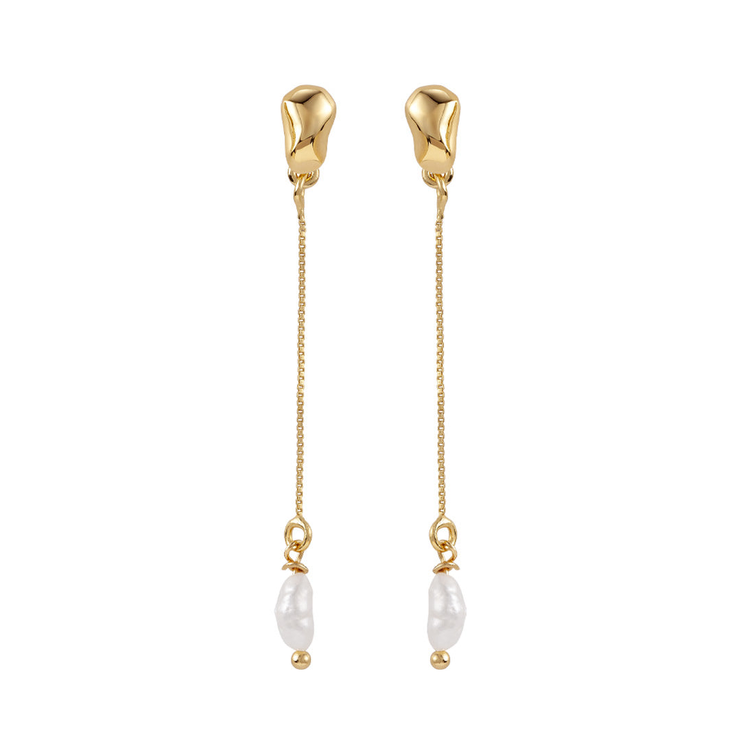 Brinco Mini Alongado Pérola Mergulho