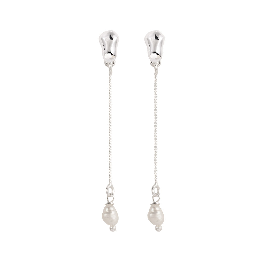 Brinco Mini Alongado Pérola Mergulho