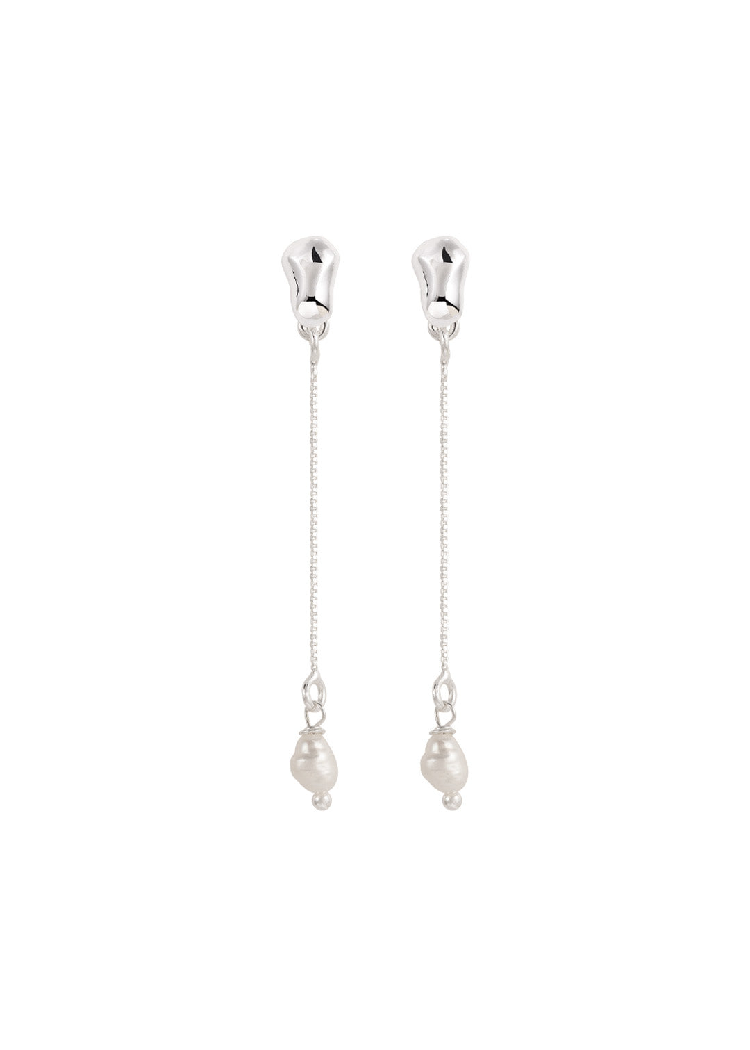 Brinco Mini Alongado Pérola Mergulho