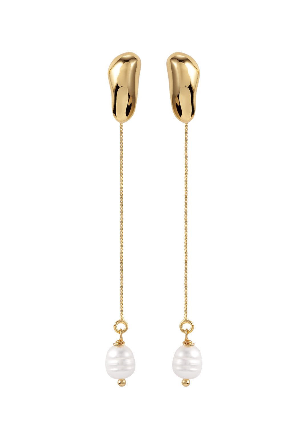 Brinco Pequeno Alongado Pérola Mergulho