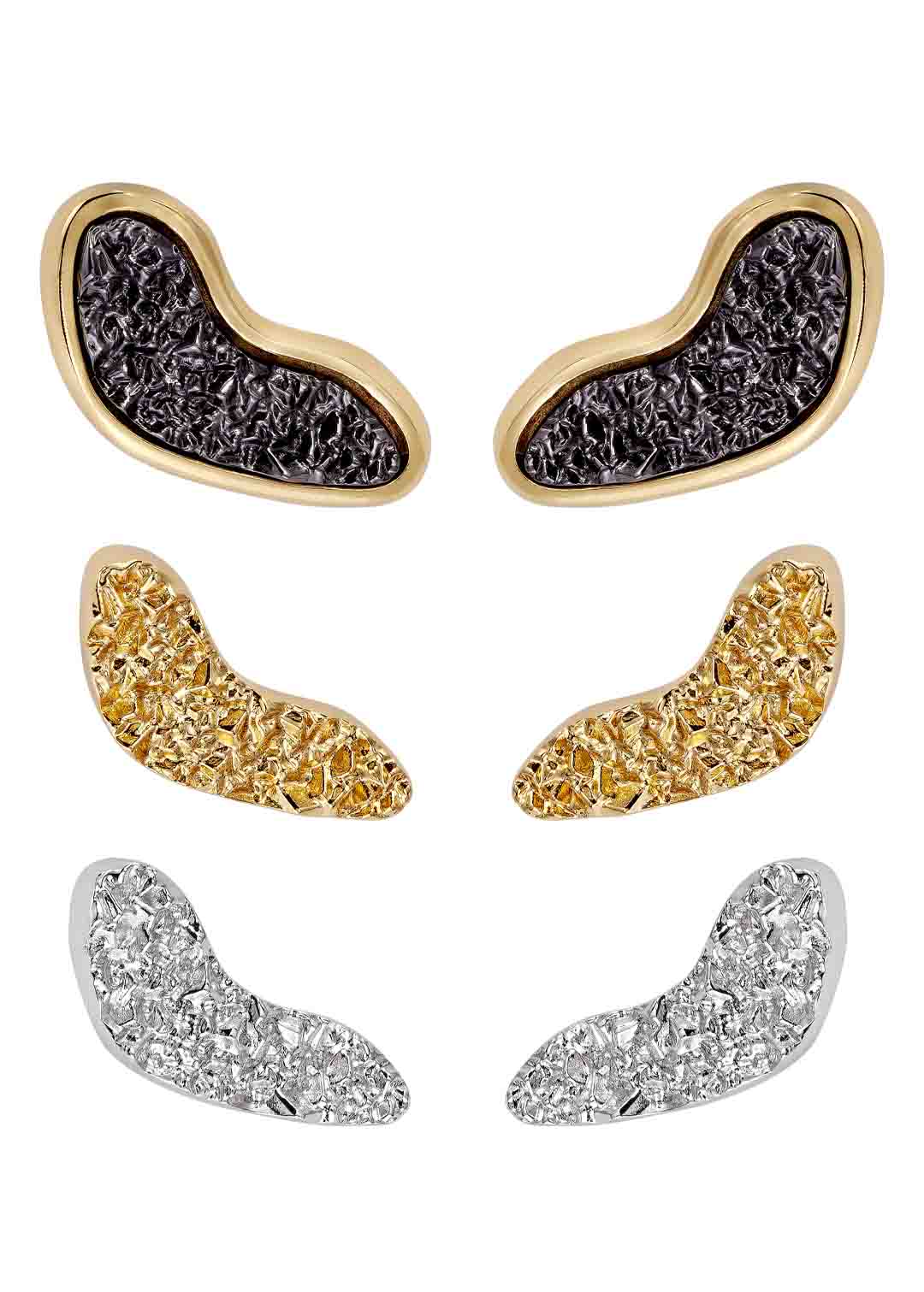 Trio de Brincos Desmontáveis Efêmera